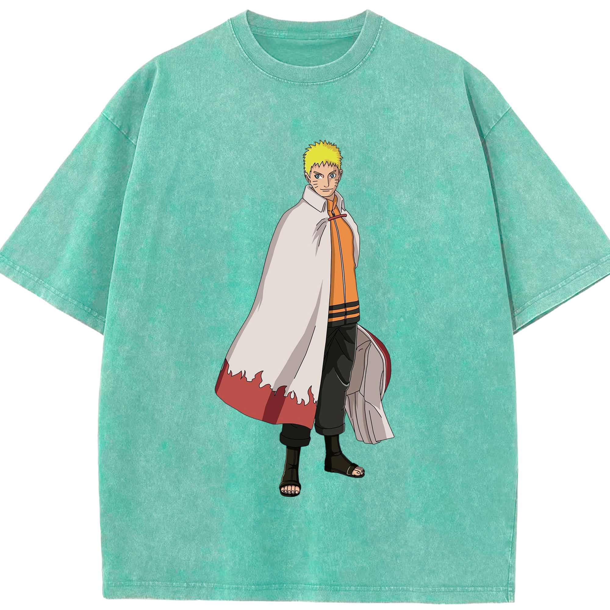 （画像用） NARUTO -ナルト- うずまき ナルト Uzumaki Naruto 綿100% ヴィンテージ風 半袖Tシャツ（フロントプリント）